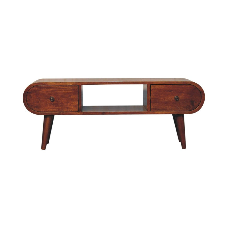 Solid Wood Circular TV Unit - R&R Furniture Gallery (Fountain Valley, CA)