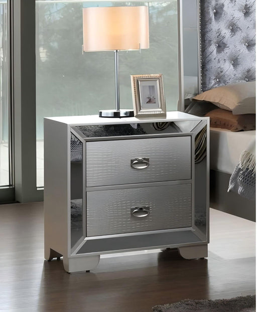 Contemporary Glory Furniture accent nightstand with versatile design, featuring a sleek surface and storage drawer.