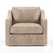 Classic Home Kipton swivel chair with a cushioned seat and backrest, featuring a modern design and a sturdy swivel base.