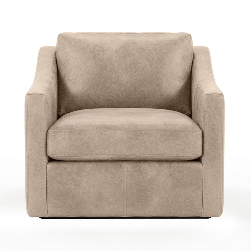 Classic Home Kipton swivel chair with a cushioned seat and backrest, featuring a modern design and a sturdy swivel base.