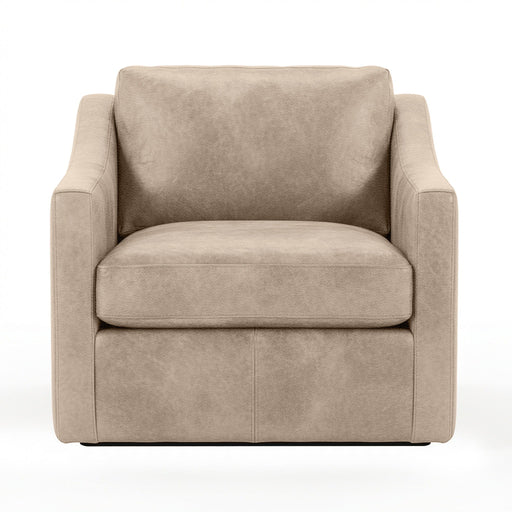 Classic Home Kipton swivel chair with a cushioned seat and backrest, featuring a modern design and a sturdy swivel base.