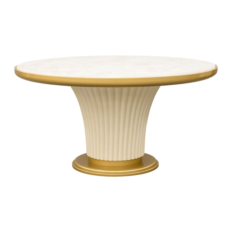 Scotts Square - Round Dining Table - Light Champagne - R&R Furniture Gallery (Fountain Valley, CA)