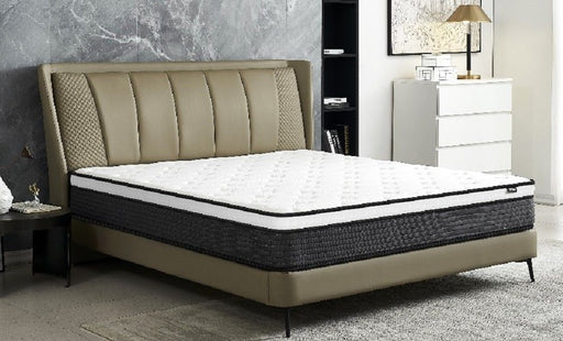 US Pride 10-inch hybrid pillow top mattress with breathable hypoallergenic cover and medium firmness for lumbar support.