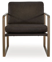 Bradett - Accent Chair - Dark Brown / Gold Finish - R&R Furniture Gallery (Fountain Valley, CA)