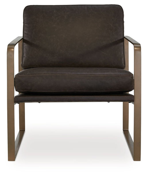 Bradett - Accent Chair - Dark Brown / Gold Finish - R&R Furniture Gallery (Fountain Valley, CA)