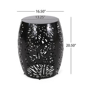 Large modern metal end table by Noble House featuring sleek design and sturdy construction for contemporary living spaces.