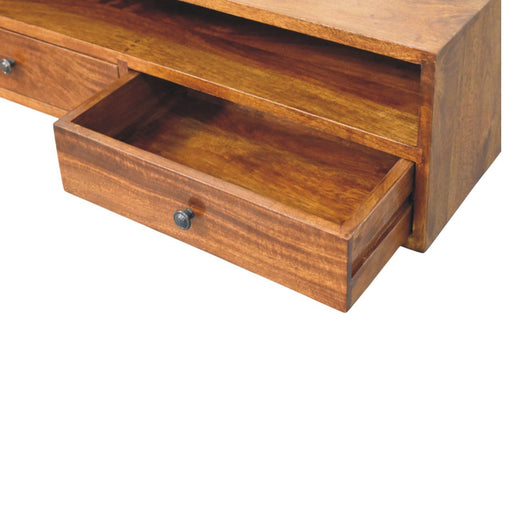 Lunar - 2 Drawer Wall Mounted Media Unit - Brown - R&R Furniture Gallery (Fountain Valley, CA)
