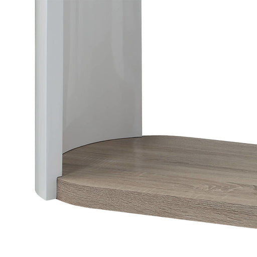 Zoma - Sofa Table - Oak & White High Gloss - R&R Furniture Gallery (Fountain Valley, CA)