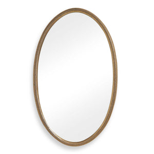 Ellis - Beaded Oval Mirror - Brass