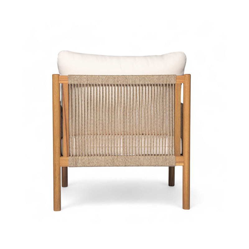 Modern Outdoor Woven Lounge Chair With Solid Wood Frame - Teak - R&R Furniture Gallery (Fountain Valley, CA)