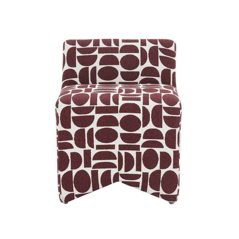Pippa - Geometric Jacquard Weave Stool - R&R Furniture Gallery (Fountain Valley, CA)