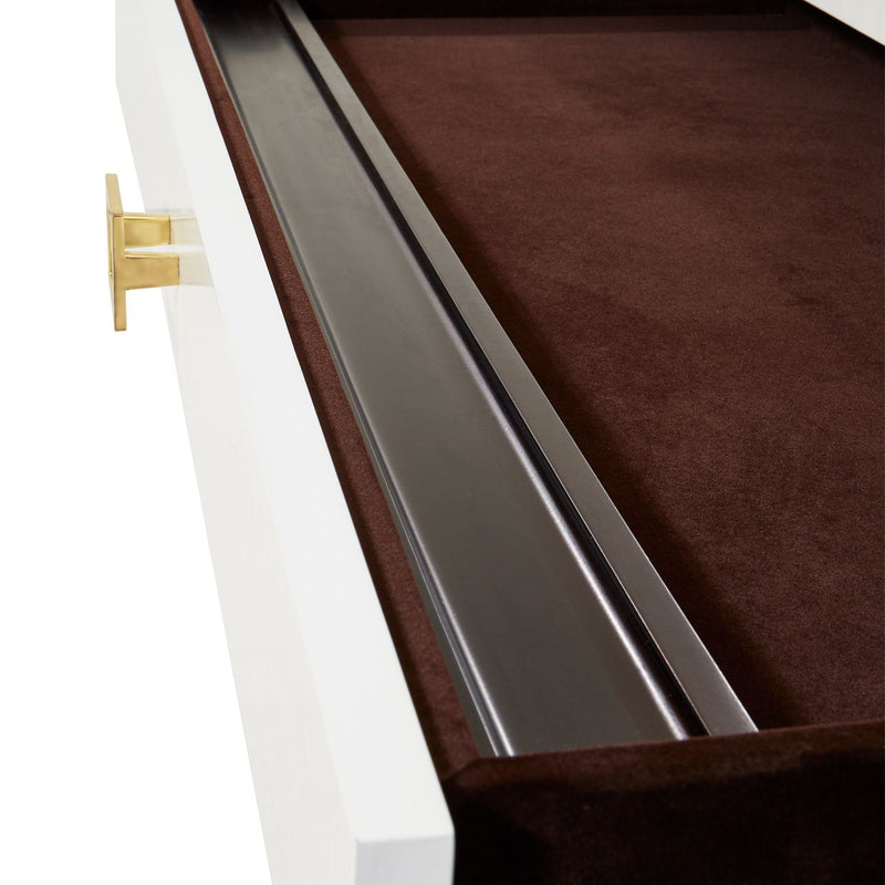 Belmont Place - Desk - White / Dark Brown - R&R Furniture Gallery (Fountain Valley, CA)