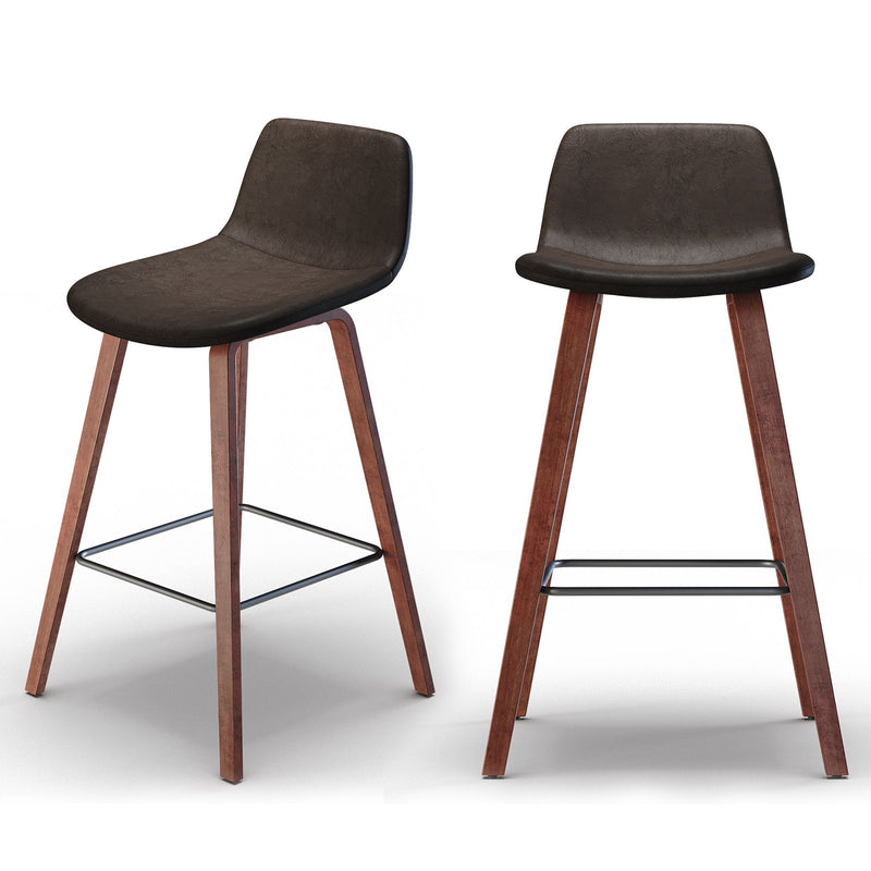Addy - Counter Stool (Set of 2) - Distressed Brown - R&R Furniture Gallery (Fountain Valley, CA)