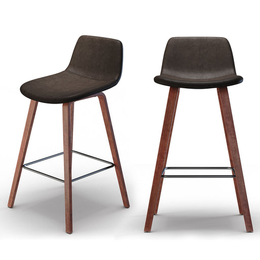 Addy - Counter Stool (Set of 2) - Distressed Brown - R&R Furniture Gallery (Fountain Valley, CA)