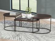 Vanmore - Occasional Table Set (Set of 3) - Dark Brown - R&R Furniture Gallery (Fountain Valley, CA)
