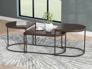 Vanmore - Occasional Table Set (Set of 3) - Dark Brown - R&R Furniture Gallery (Fountain Valley, CA)