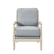 Arm Chair With Open Back Spindle Design, Padded Armrests - R&R Furniture Gallery (Fountain Valley, CA)