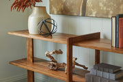 Fayemour - Console Sofa Table - Brown - R&R Furniture Gallery (Fountain Valley, CA)