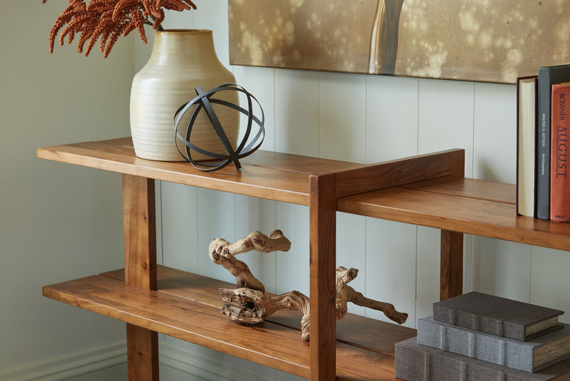 Fayemour - Console Sofa Table - Brown - R&R Furniture Gallery (Fountain Valley, CA)