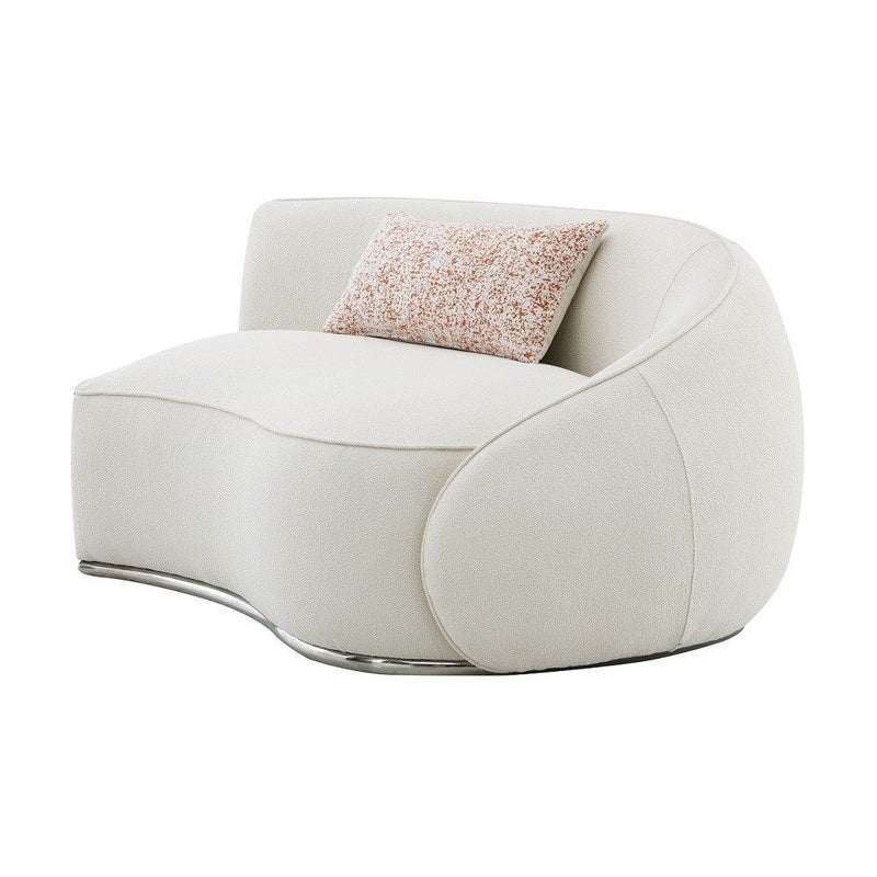 Sahara - Sectional Sofa With 3 Pillows - Beige Boucle - R&R Furniture Gallery (Fountain Valley, CA)