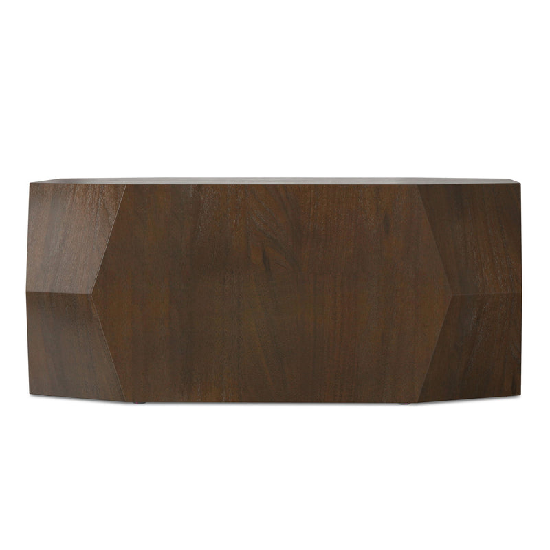 Eisley - Coffee Table With Geometric Design, - Walnut - R&R Furniture Gallery (Fountain Valley, CA)