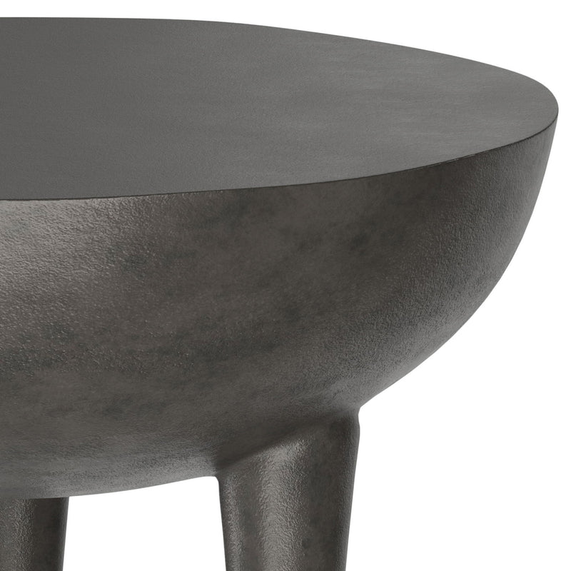 Otto - Cast Aluminum Side Table - Black - R&R Furniture Gallery (Fountain Valley, CA)