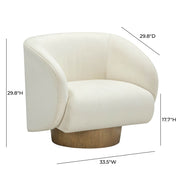 Presley - Swivel Accent Chair - Cream - R&R Furniture Gallery (Fountain Valley, CA)