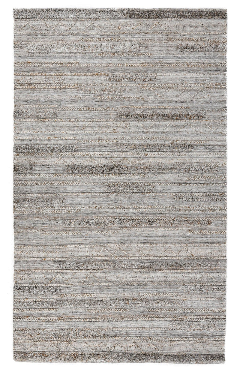 Classic Home Fallon indoor/outdoor rug with a geometric pattern, suitable for indoor and outdoor spaces, in neutral tones.