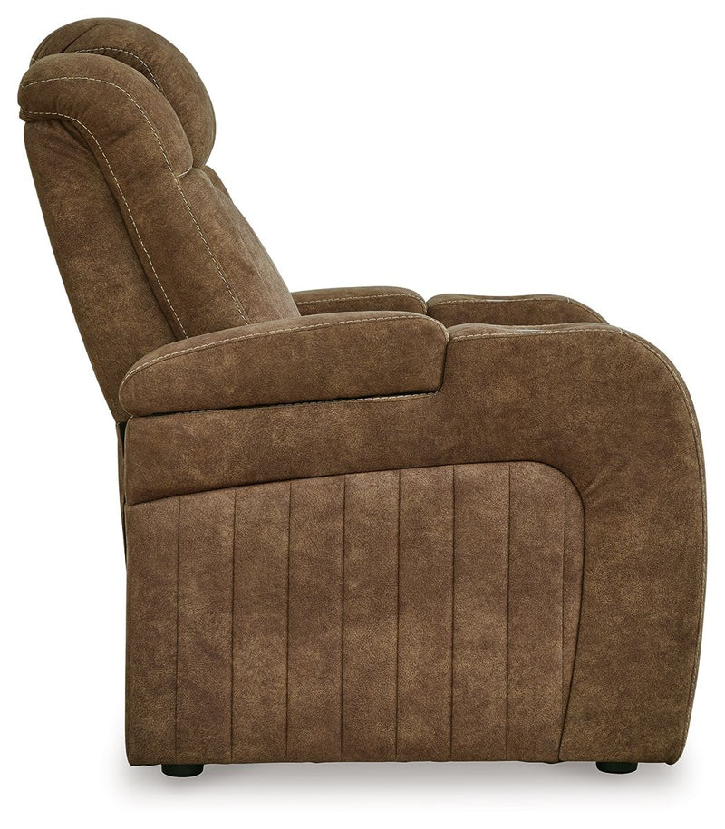 Wolfridge - Power Recliner/Adj Headrest - Brindle - R&R Furniture Gallery (Fountain Valley, CA)
