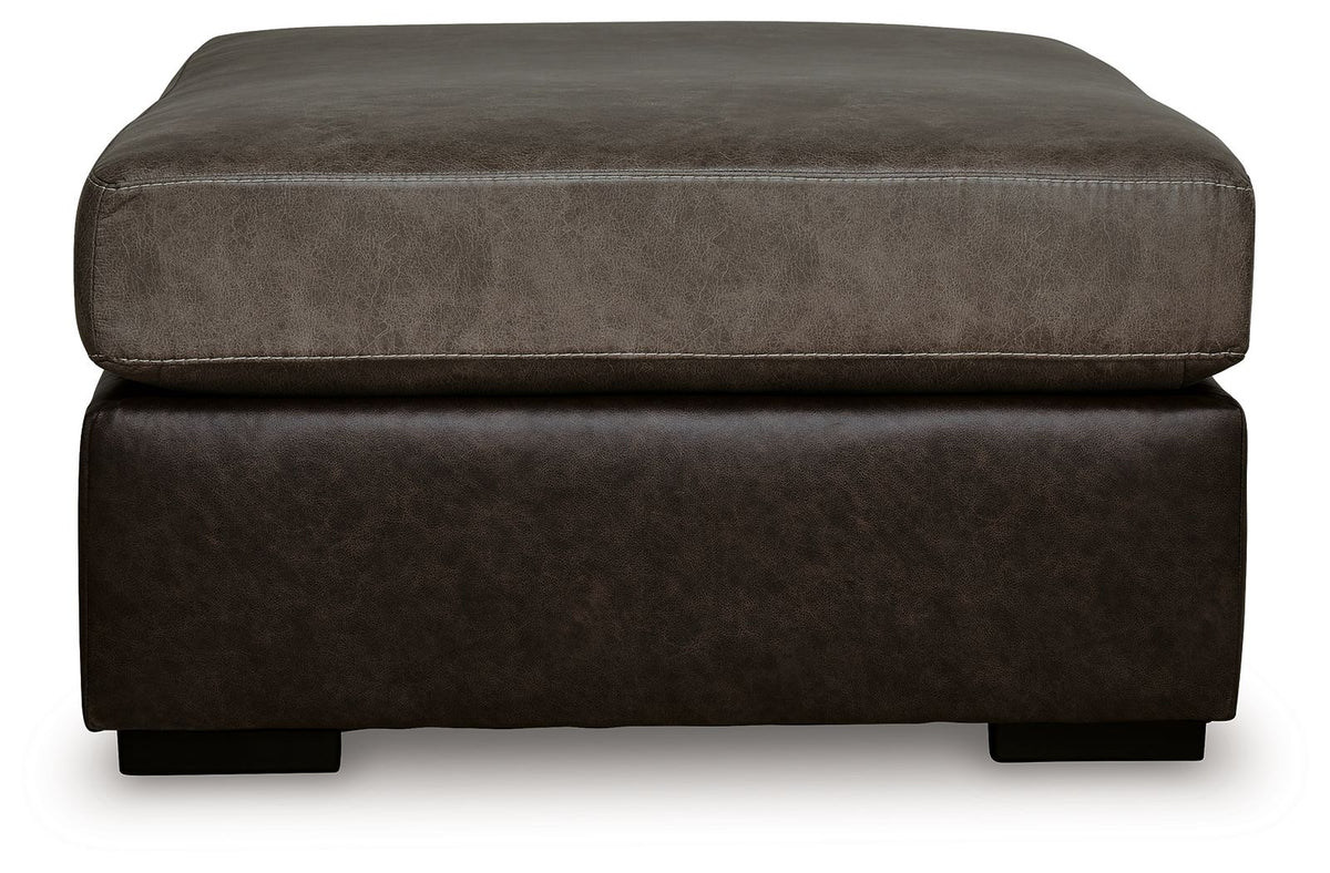 Castille Way - Oversized Accent Ottoman - Fossil - R&R Furniture Gallery (Fountain Valley, CA)