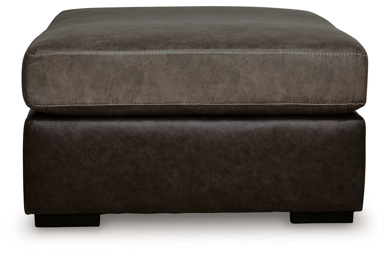 Castille Way - Oversized Accent Ottoman - Fossil - R&R Furniture Gallery (Fountain Valley, CA)