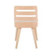 Lumi Source Trevi mid-century modern dining chair with wooden legs and upholstered seat, designed as a stylish side chair.