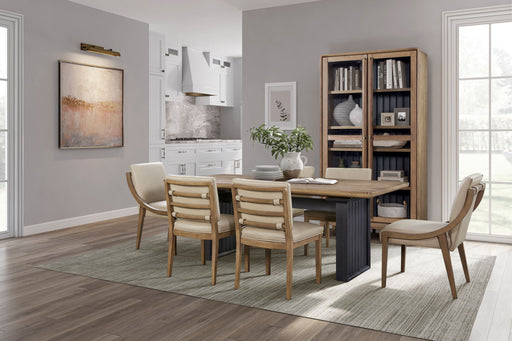 Double Pedestal Table Latte - Light Brown - R&R Furniture Gallery (Fountain Valley, CA)