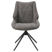 Malika - Side Chair With Swivel (Set of 2) - Brown Chenille - R&R Furniture Gallery (Fountain Valley, CA)