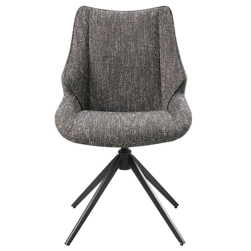 Malika - Side Chair With Swivel (Set of 2) - Brown Chenille - R&R Furniture Gallery (Fountain Valley, CA)