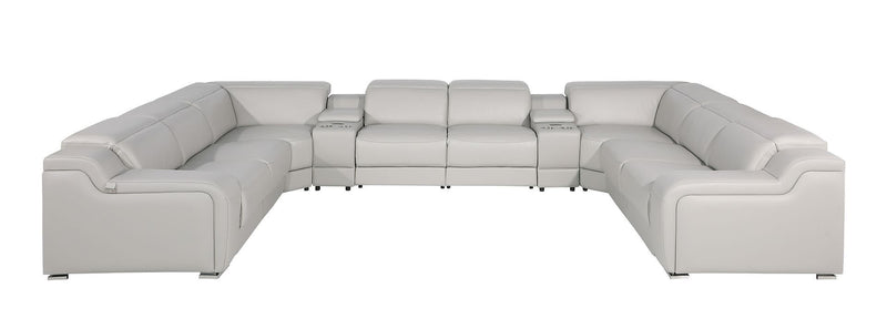 1116 - 10-Piece U-Shaped Sectional Sofa In With 4 Power Recliners & Power Headrests