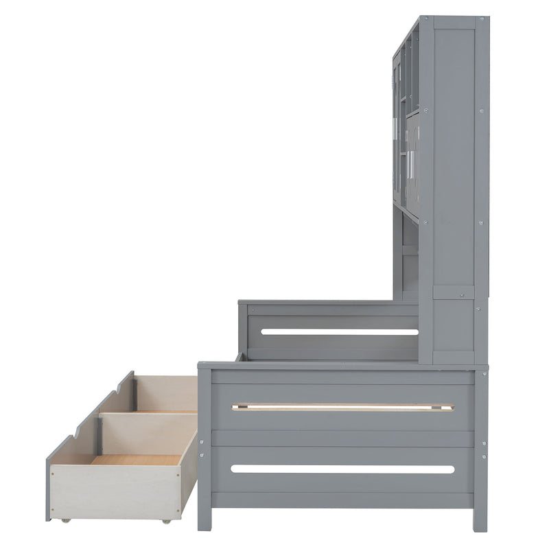 Daybed With All-In-One Cabinet And Shelf - R&R Furniture Gallery (Fountain Valley, CA)