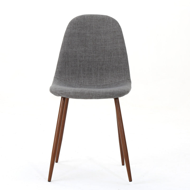 Modern Minimalist Fabric Dining Chair With Iron Legs - R&R Furniture Gallery (Fountain Valley, CA)