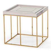 Carmela - Side Table - Shimmer Ivory - R&R Furniture Gallery (Fountain Valley, CA)