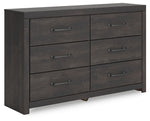 Hollivern - Six Drawer Dresser - Dark Gray - R&R Furniture Gallery (Fountain Valley, CA)