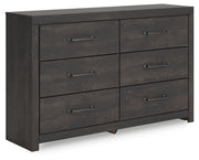 Hollivern - Six Drawer Dresser - Dark Gray - R&R Furniture Gallery (Fountain Valley, CA)