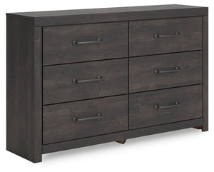 Hollivern - Six Drawer Dresser - Dark Gray - R&R Furniture Gallery (Fountain Valley, CA)