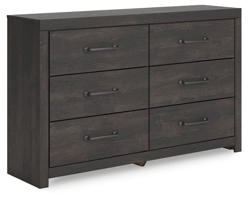 Hollivern - Six Drawer Dresser - Dark Gray - R&R Furniture Gallery (Fountain Valley, CA)