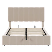 Elegant Upholstered Platform Bed With Hydraulic Storage System - R&R Furniture Gallery (Fountain Valley, CA)