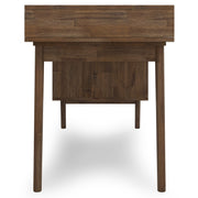 Clarkson - Desk With Side Drawers - Rustic Natural Aged Brown - R&R Furniture Gallery (Fountain Valley, CA)