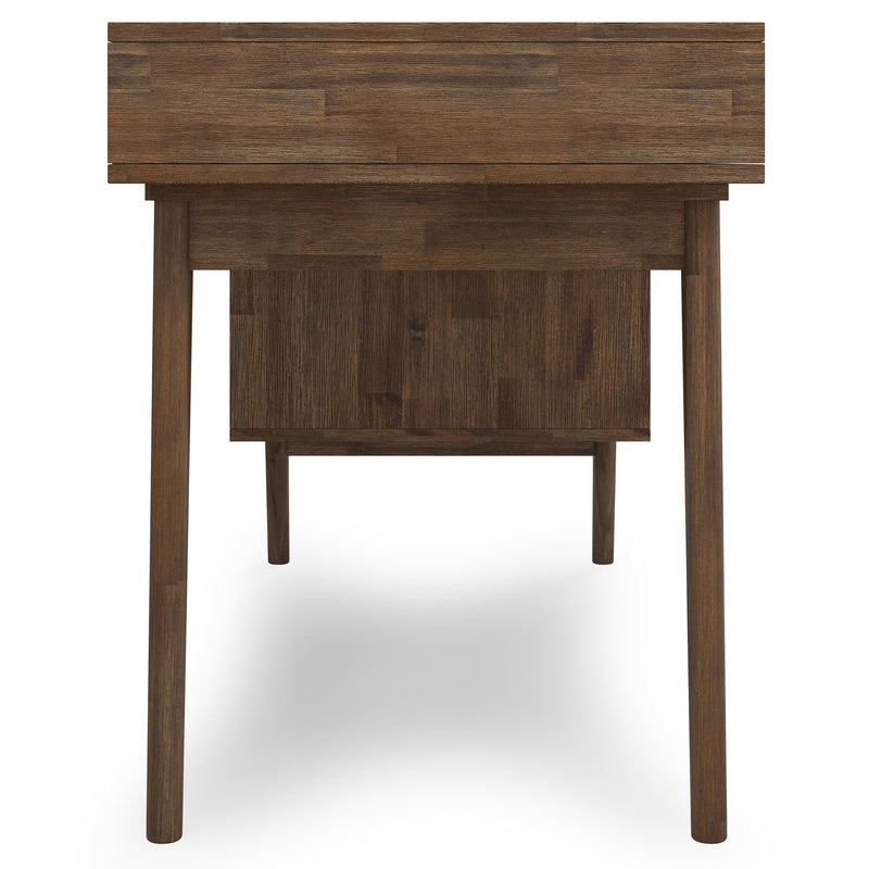 Clarkson - Desk With Side Drawers - Rustic Natural Aged Brown - R&R Furniture Gallery (Fountain Valley, CA)