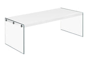 Coffee Table Rectangular For Living Room Clear Tempered Glass - R&R Furniture Gallery (Fountain Valley, CA)