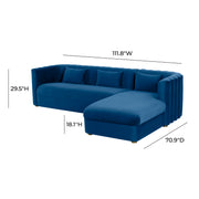Callie - Velvet Sectional - RAF - R&R Furniture Gallery (Fountain Valley, CA)