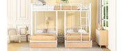 Triple Bunk Bed With Drawers And Guardrails - R&R Furniture Gallery (Fountain Valley, CA)