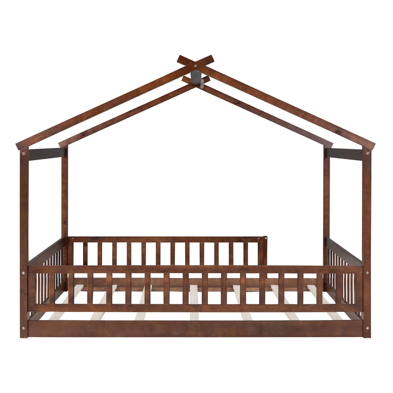 Bed House Bed Frame With Fence - R&R Furniture Gallery (Fountain Valley, CA)